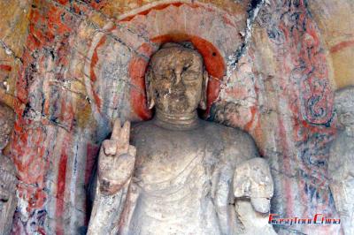 Amita Buddha Statue at Longmen Cave Complex