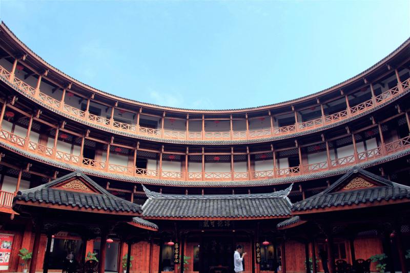 Ancient Hakka tulou buiding in Chengdu