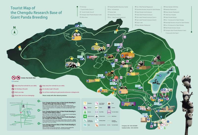 Map of Chengdu Panda Breeding Center