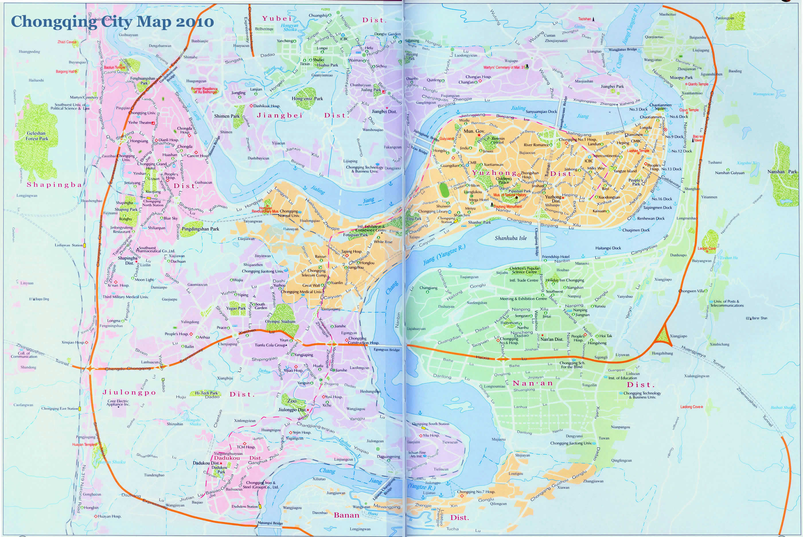 Updated Chongqing City Map