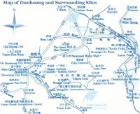 Bilingual Tourist Map of Dunhuang and Surrounding Sites