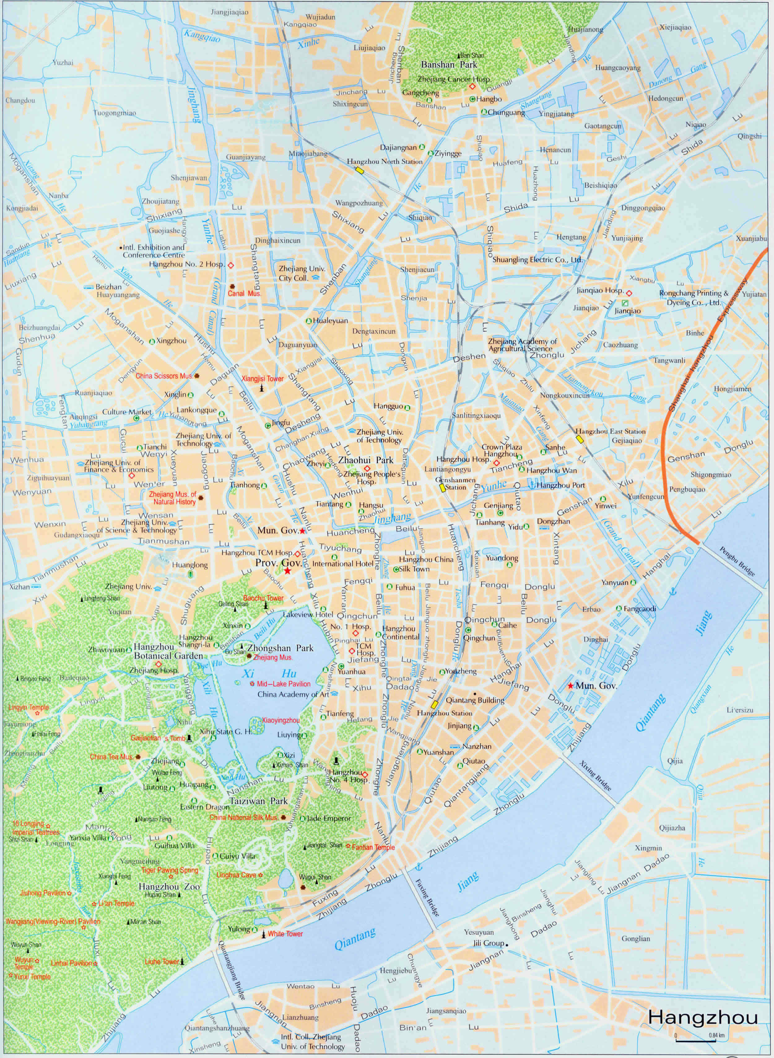 hangzhou tourist map