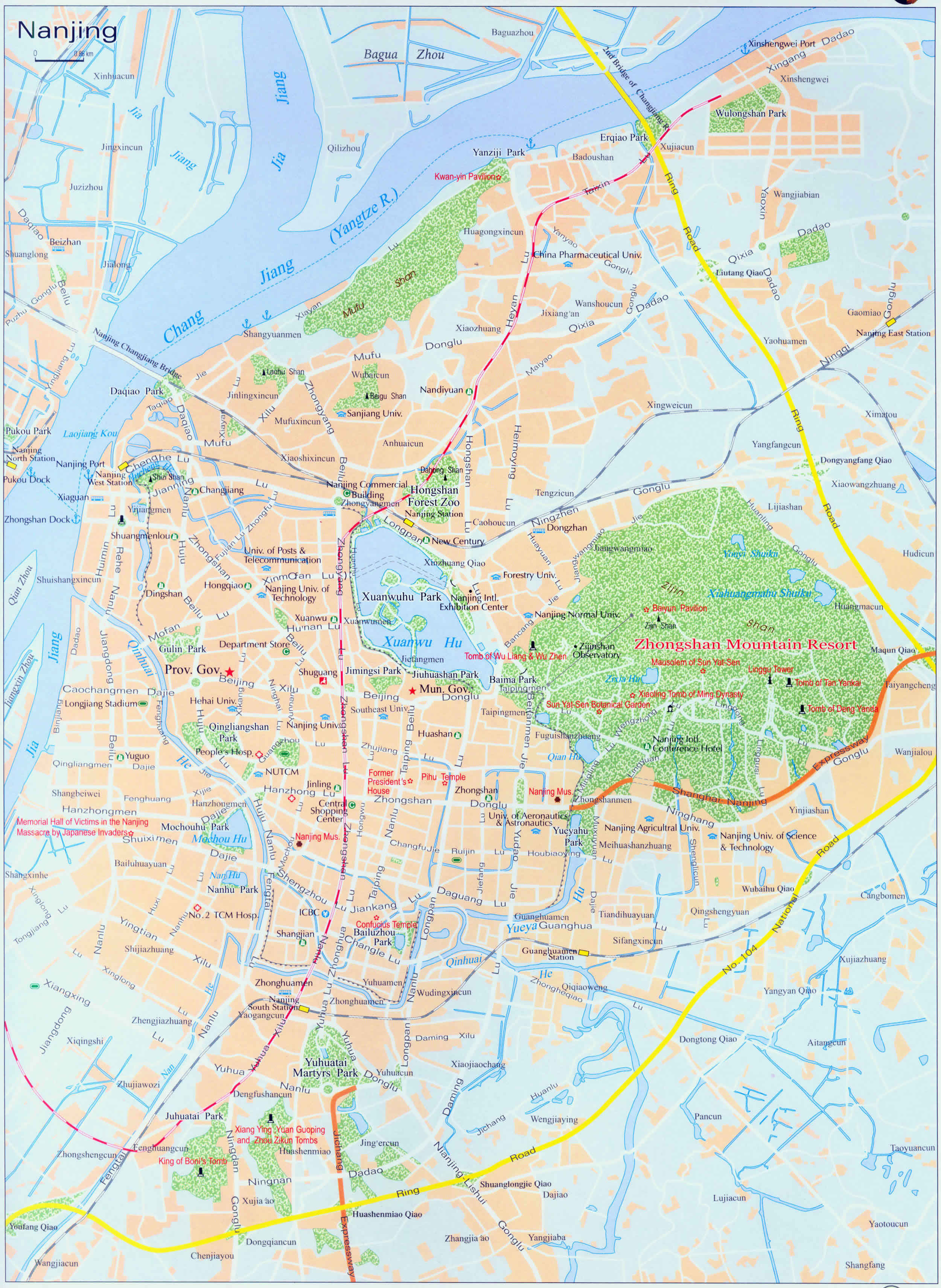 nanjing tourist map