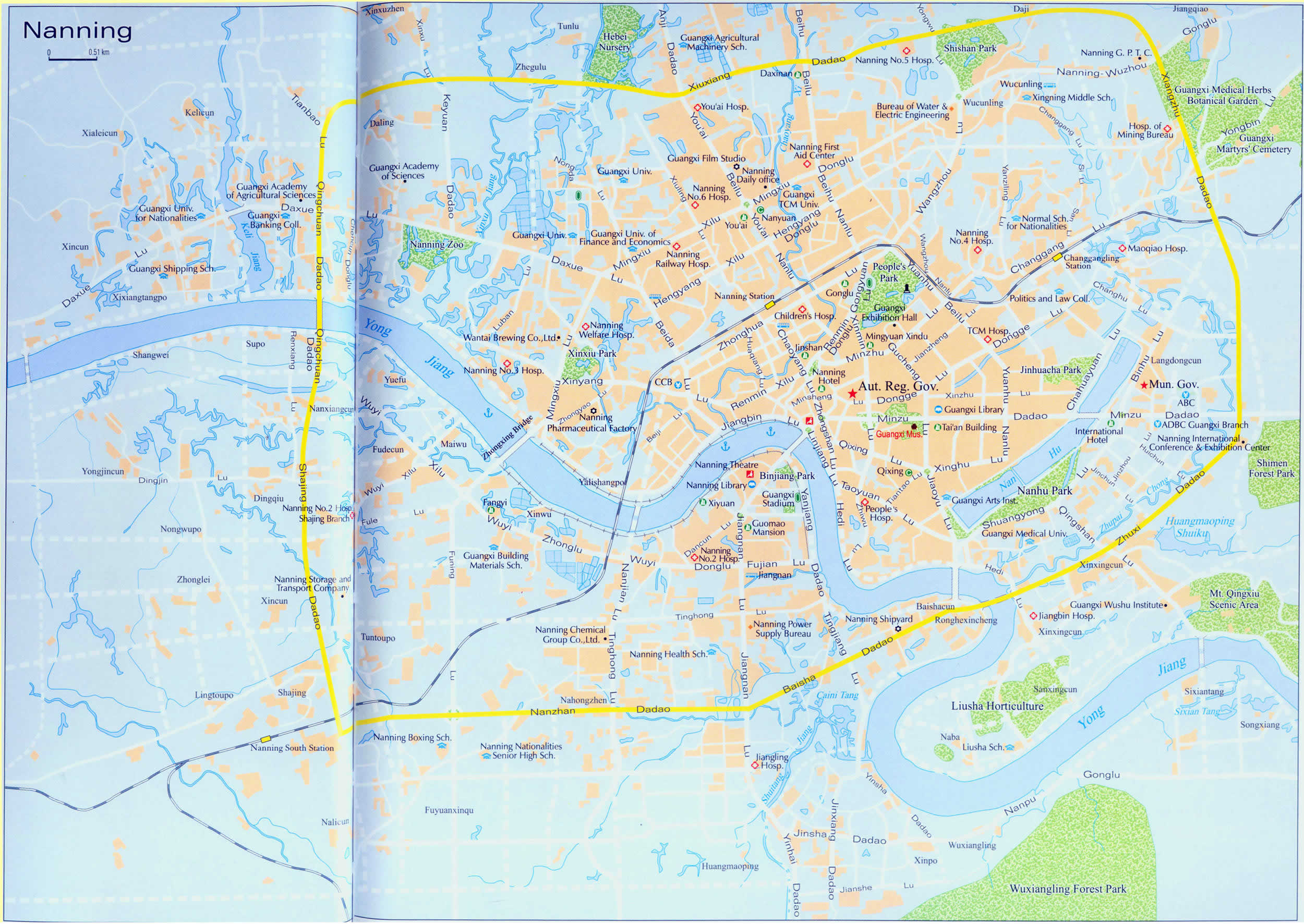 Detailed Nanning Map