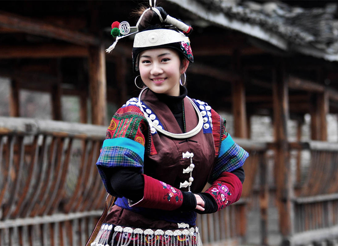 Miao Girl dressed in Traditional Clothes, Travel Photos &amp; Images of