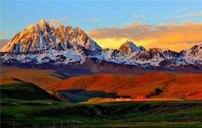 sunset of Mount Yala