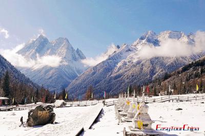 Winter Mountain Landscape in Sichuan