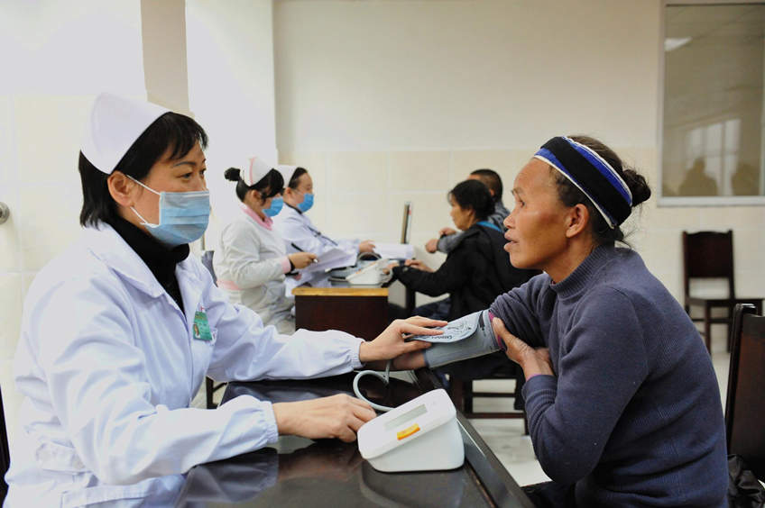 The senior villagers in China use New Rural Cooperative Medical system in China