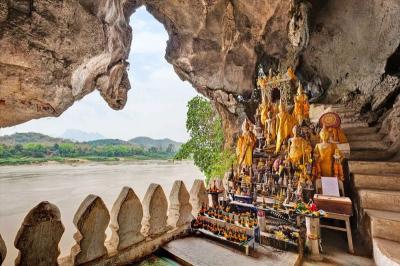 Buddha Statues at Pak Ou Caves Luang Prabang