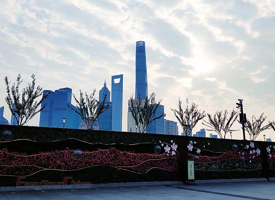 See the facade of Shanghai Tower