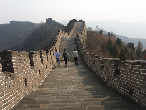 other hikers on wall