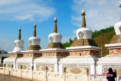 Xining Kumbum Monastery White Pagodas