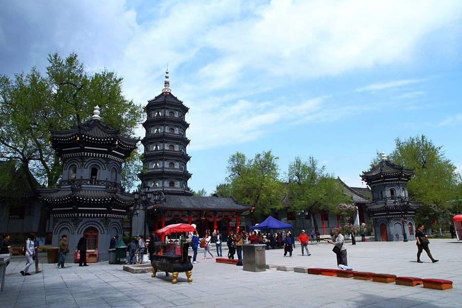 the pagoda at the Temple of Bliss