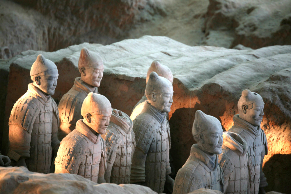 Terra Cotta Warriors and Horses in the Sunshine, the Symbol of Xian