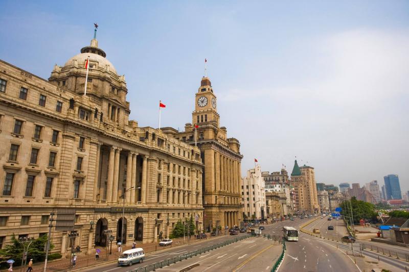 Historic Buildings on the Bund in Shanghai