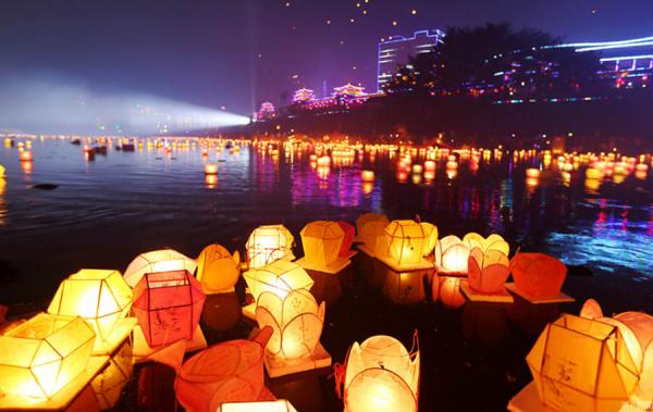 water lamps for Ghost festival in China
