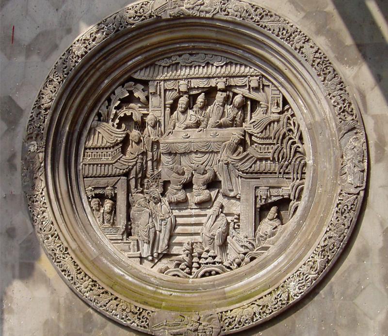 China tile carving craftsman