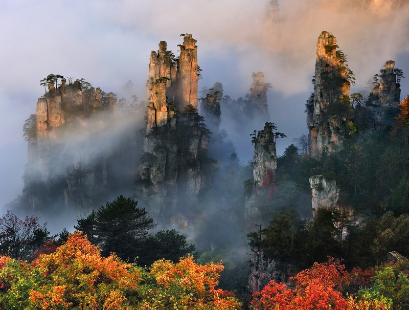 Tianzi Mountain clouds