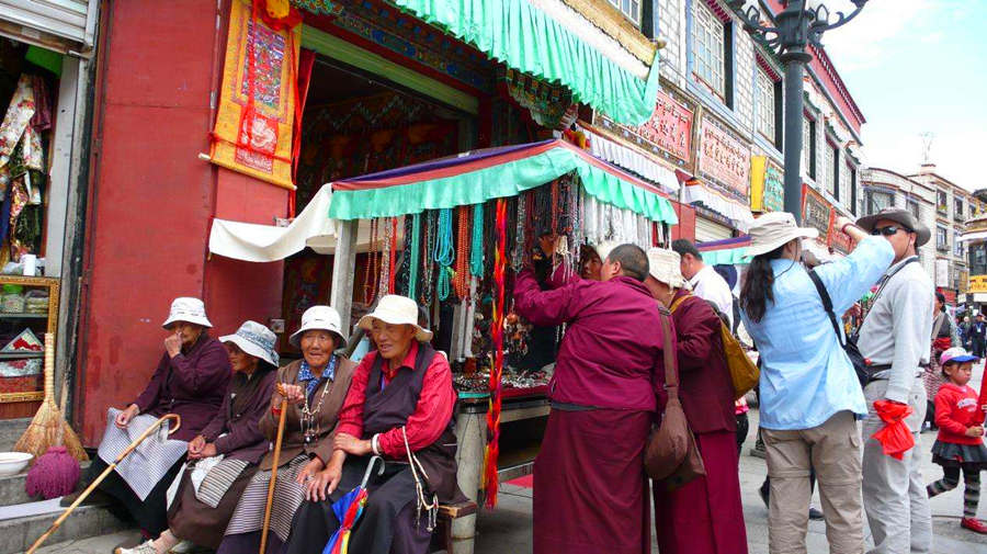 The Barkhor Street in Lhasa