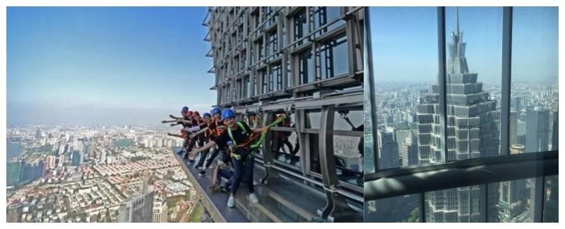 Skyscraper skywalk in China