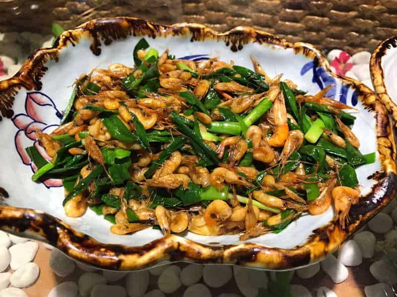 Famous Guilin food - fried Li River shrimp