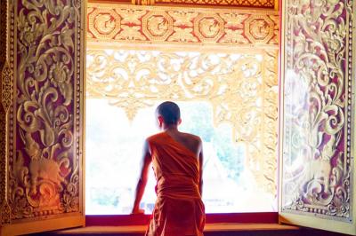 Monk in a local monastery of Yunnan