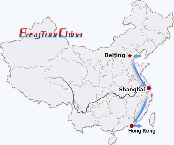 China travel map - Beijing Shanghai and Hong Kong Tour for Muslim Family
