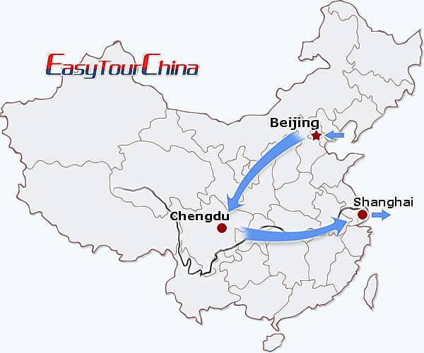 China Panda Tour Map