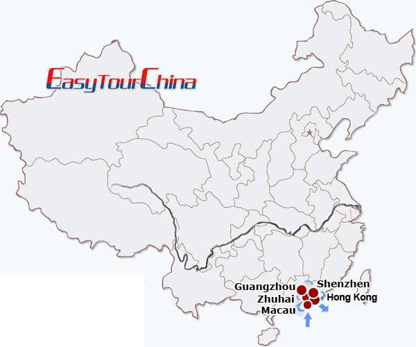 China travel map - Visa-free Tour to China Greater Bay Area