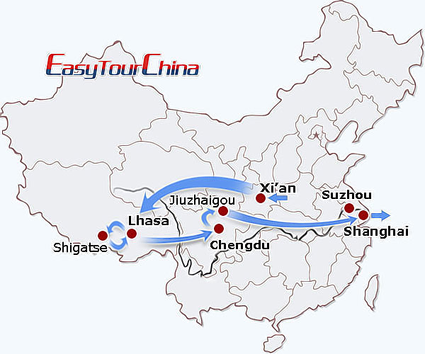 China travel map - Wonderful China Journey