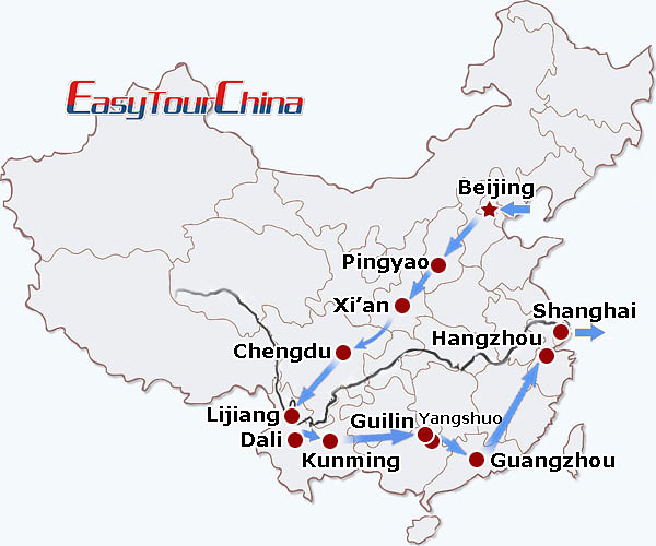China travel map - Lifestyle Travel around the Middle Kingdom