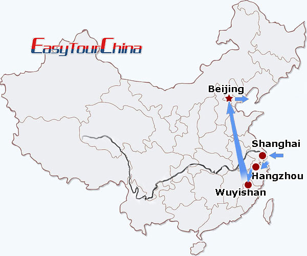 China travel map - China Tea Culture Tour 