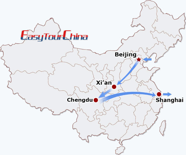 China travel map - China Educational Travel of Cultural Immersion & Panda Fun