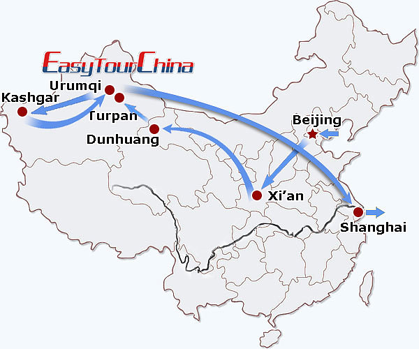 China travel map - Silk Road Adventure at Soft Grade