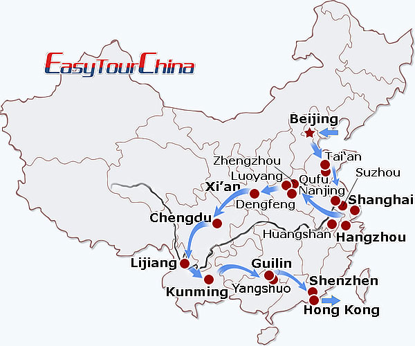 China travel map - China Ultimate Train Journey
