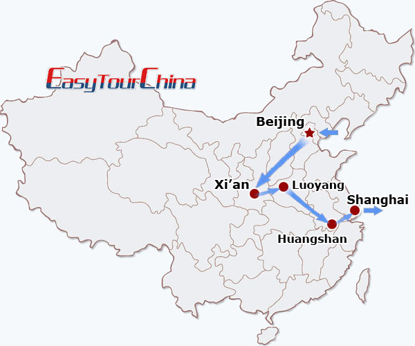 China travel map - School Tour of China – World Heritages and Outdoor Adventure