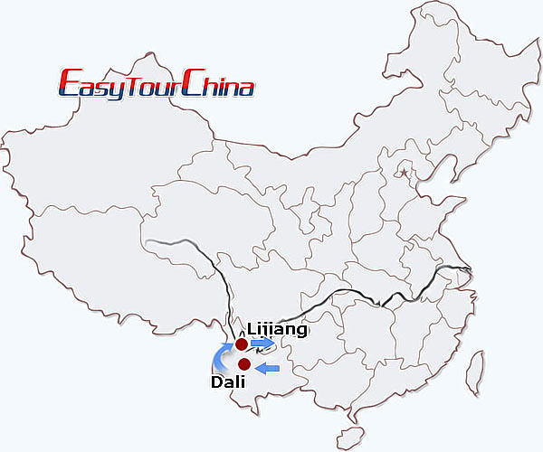 China travel map - Educational Student Tour in Yunnan & Guizhou