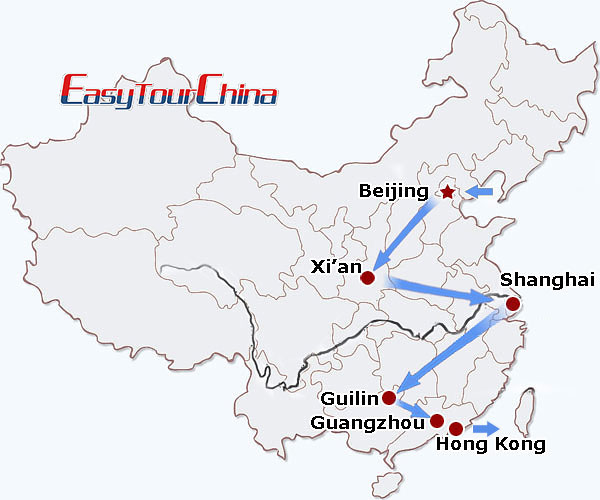 China travel map - China Culinary Tour