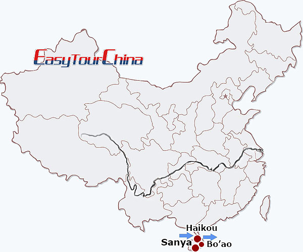 China travel map - Highlights of Hainan 