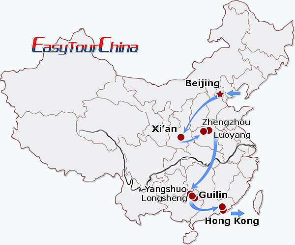China travel map - China Exploration on Train
