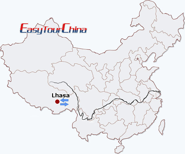 China travel map - Excursion of Eastern Tibet