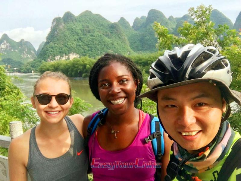 Roberts and Two Customers' Bike Tour to Guilin Xingping in 2017