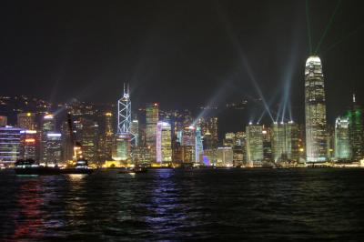 Night View of Victoria Peak in Hong Kong