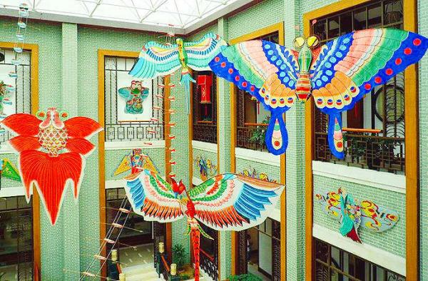 Kites Haning in Weifang World Kite Museum