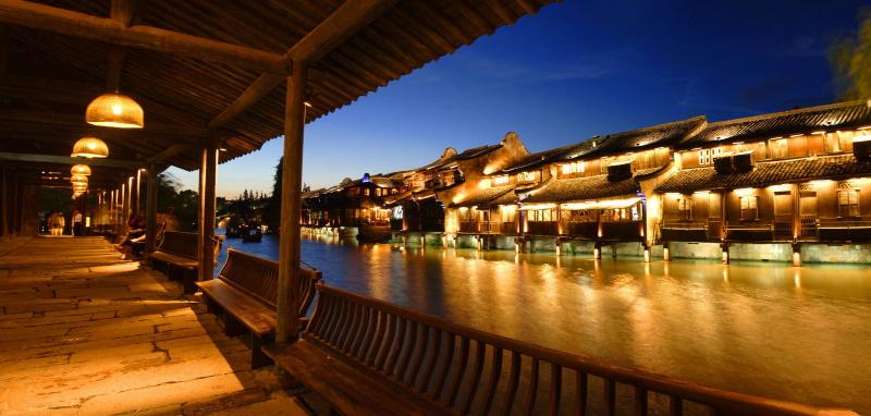 Wuzhen Water Town night view