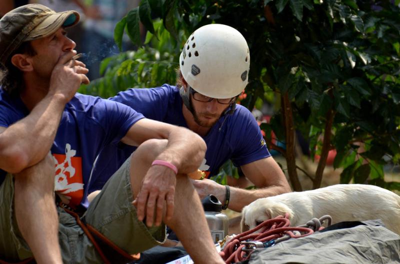 Climbers in Yangshuo