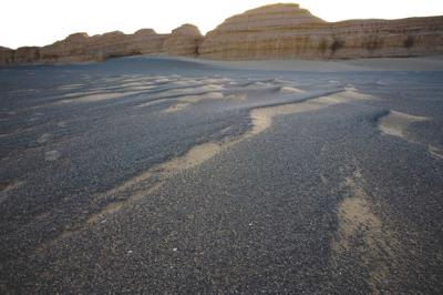 the Ground of Yardang National Geologic Park