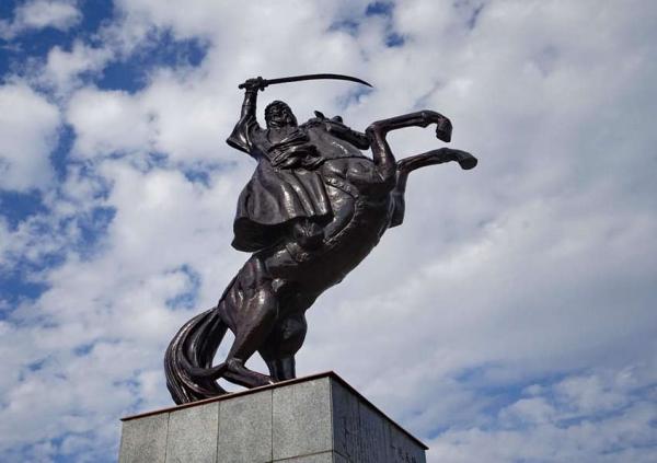 The statue of Genghis Khan of Yuan Dynasty