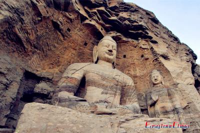 Datong Yungang Caves seated Buddha statue