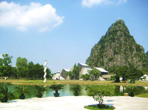 lake and mountain inside